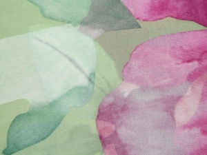 Floral Watercolour - Green Scarf
